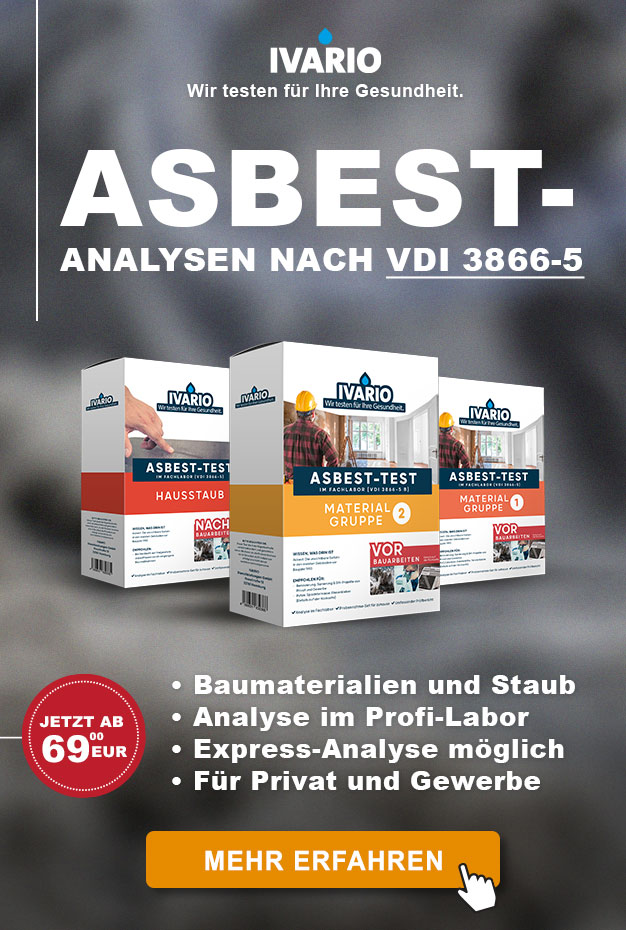 Werbeanzeige IVARIO Asbest-Analysen im Fachlabor
